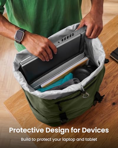 Flap Laptop Backpack (Green Lightweight)