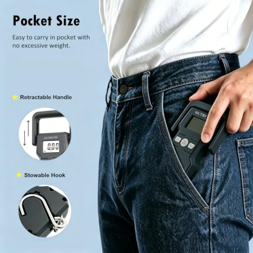 Luggage Weight Scale 110lb Hanging Luggage Scale for Suitcase (Gun Grey)