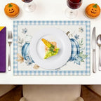 Fall Placemats Set of 6 (Blue Pumpkin)