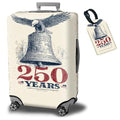 Luggage Cover Suitcase Protector Plus 1 Luggage Tag (America 250th Anniversary / L)