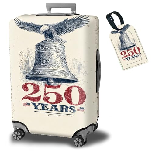 Luggage Cover Suitcase Protector + Luggage Tag (America 250th Anniversary / XL)