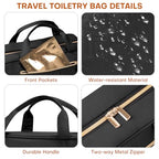 Hanging Toiletry Bag for Women Travel (Black / Medium)