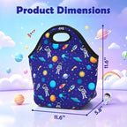 Neoprene kids Lunch box Insulated Soft Bag Mini Cooler Thermal Meal Tote Kit for Boys (Astronaut)