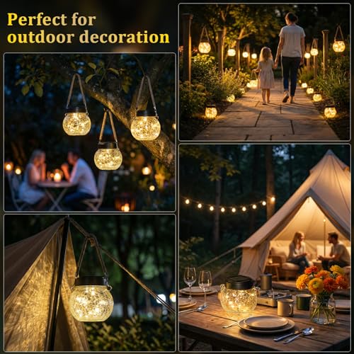 4 Pack M Size Solar Lantern Gifts for Women (M Size, 4 Pack)
