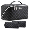 Travel Makeup Bag Cosmetic Bags for Women (A-7-Black)