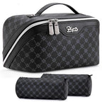 Travel Makeup Bag Cosmetic Bags for Women (A-7-Black)