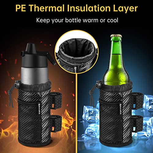 2Pack Cup Holder for Bike (Carbon Fiber Black)