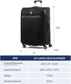 Travelpro Platinum Elite Softside Expandable Checked Luggage, 8 Wheel Spinner - Image 6