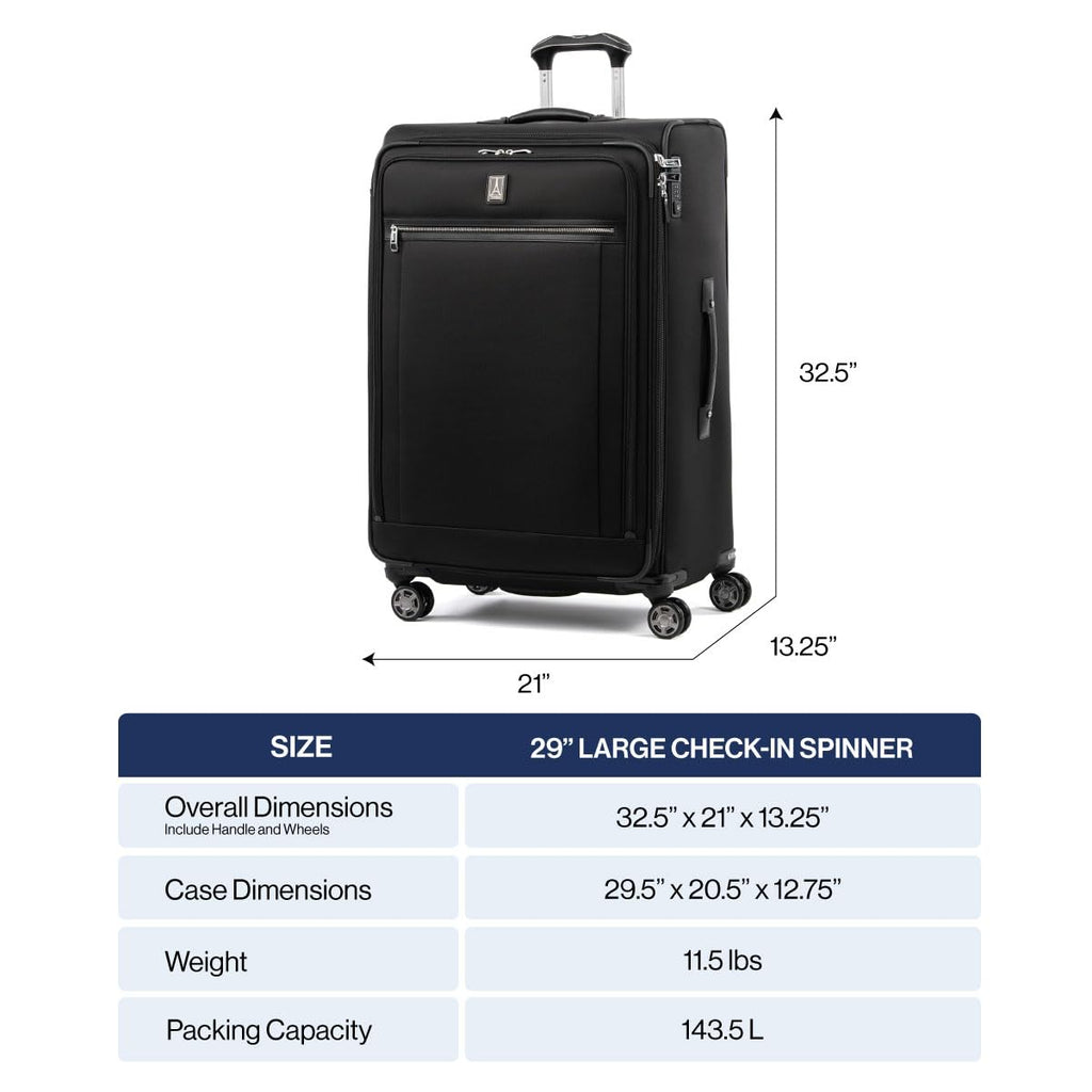 Platinum Elite Checked Luggage Spinner (Checked-Large 29-Inch / Dark Blue)