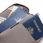 Travel Folio Leather Passport Wallet (Sienna)