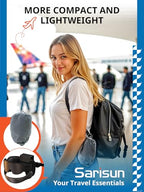 Travel Pillow with Chin Strap for Different Seats (Black)