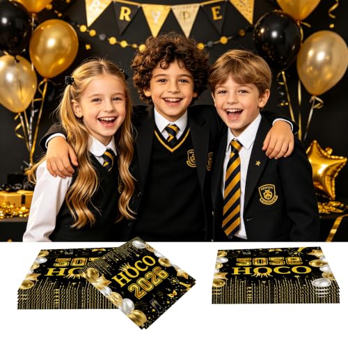 50 Pcs Hoco 2026 Napkins Homecoming Decorations 6.5 x 6.5 Inches (HOCO 2026)