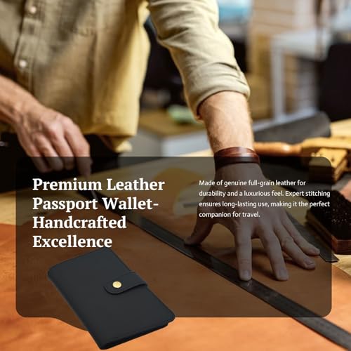 All in One RFID Passport Wallet with Tracker Slot (Black)
