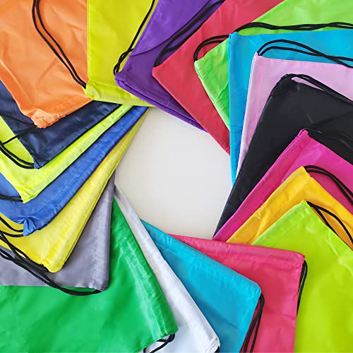 60 Pieces Drawstring Backpack Bags Sports Sackpack Bulk Cinch Gym Bag For Women Men Outdoor Sports Backpack (Multicolor)