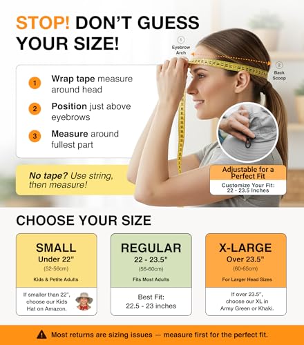Safari Hat for Men Sun Hats for Women UV Protection UPF 50+ Fishing (Light Grey & Beige Standard 2 Pack / Safari)