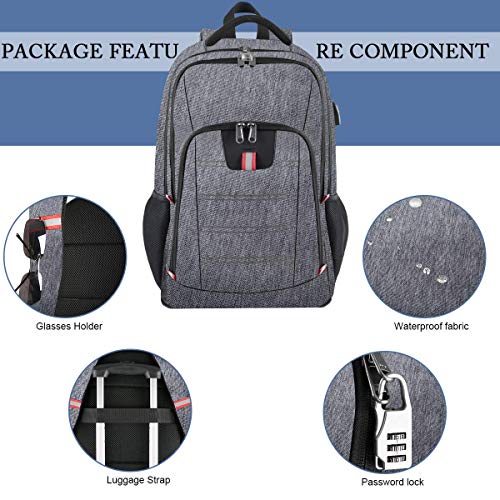 Laptop Backpack for Men (Large / Grey)