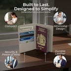 Leather Passport Holder for Travel