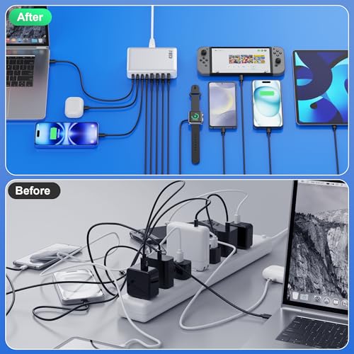 USB C Charger 430W USB C Charger Block (A-White / 430W)