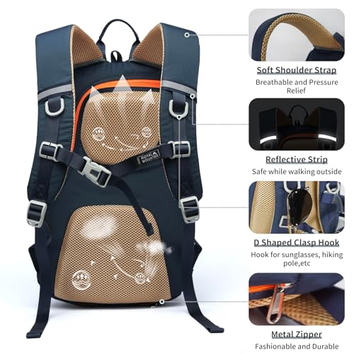 Hiking Backpack 30L Foldable Travel Daypack For Women Men (Navy Blue / 30L)