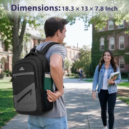 Professional Laptop Backpack for Men (Black Grey / 17 Inch)