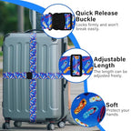 Luggage Straps for Suitcases (Blue Shoes)