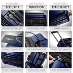 Hard Shell Luggage Sets with Spinner Wheels 4 Piece (4 Piece Set (20/24/28) / Navy)