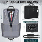 Garment Bags for Travel Carry On Garment Bag for Hanging Clothes (Black)
