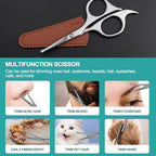 4.7" Stainless Steel Nose Hair Scissors (Matte Silver)