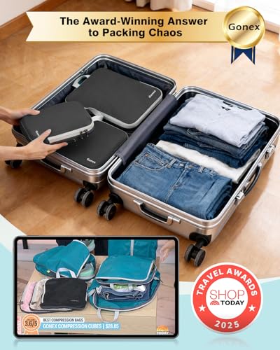 Compression Packing Cubes (4-Deep Gray / 4 Set)
