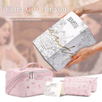 Travel Makeup Bag Cosmetic Bags for Women (L-5-Pink)