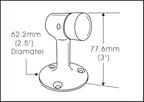 QCAA Solid Brass Door Stop, Satin NKL, 1 Pack, Made in Taiwan - Image 4