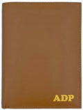 Deluxe Personalized Monogrammed Light Brown RFID Leather Passport Wallet (Light Brown / Deluxe)