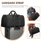 Carry On Garment Bag for Travel Convertible Garment Duffle Bag Suit Bags for Men Women Travel 2 in 1 Hanging Suitcase Business Travel Bag with Toiletry Bag (50l / Black)