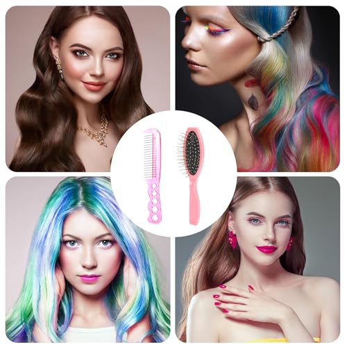 2 PCS Wig Brush Set (Pink - Combo A)