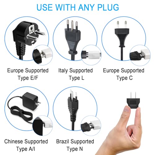 European to US Plug Adapter (Black)