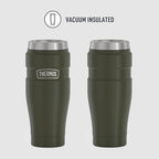 THERMOS Stainless King Vacuum-Insulated Travel Tumbler, 16 Ounce, Army Green - Image 2