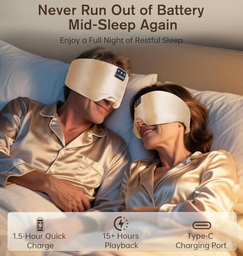 Luxurious Silk Soft Sleep Mask (Champagne Gold)