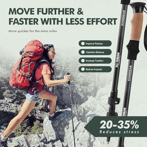 Trekking Poles 7075 Aluminum Lightweight Hiking Sticks (Dark blue)