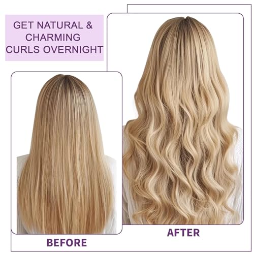 Heatless Curls Overnight Hair Curlers (Brown(Pack of 4))