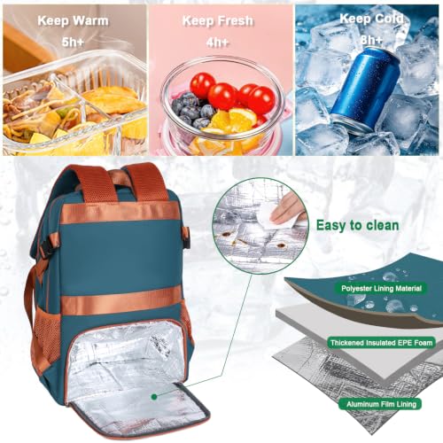 Durable Waterproof Travel Laptop Backpack 17.3 inch (A1-peacock Blue)