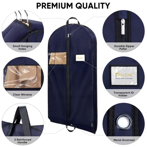 1PK Garment Bags for Hanging Clothes (Blue / 54" 1PK)