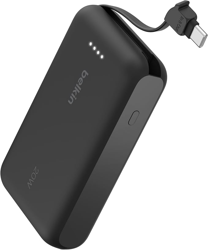 Belkin Portable Charger, Power Bank 10000 mAh - 20W Fast Charge USB-C Power by Belkin