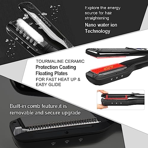 Hair Straightener with Steam (Black)
