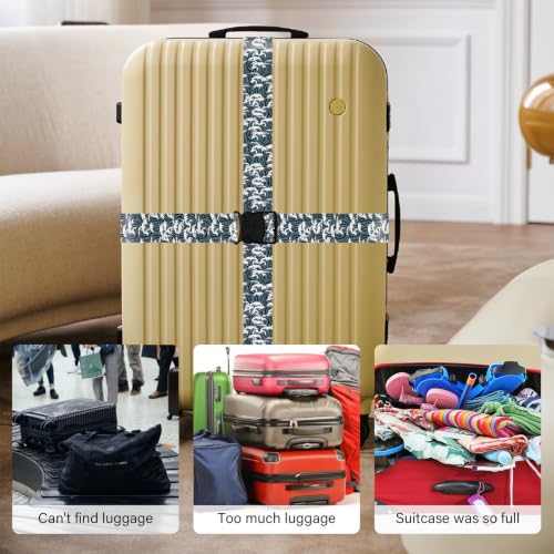 Luggage Straps for Suitcases (Blue Wave)