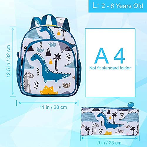 Toddler Backpack (White Dinosaur 2pc)
