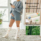 Viscose Made from Bamboo Compression Socks for Pregnant Women 20 (Large / 4 Pair-flower)