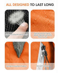 Foldable Small Hiking Backpack with 3 Strap Pockets (Orange-)