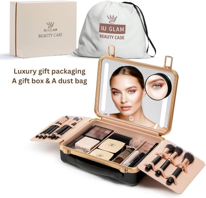 Lighted Makeup Case with Mirror - Image 8