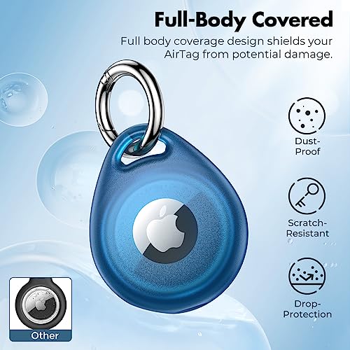 AirTag Holder (Transparent Black&Blue)