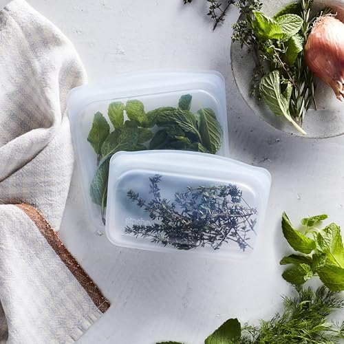 Premium Reusable Silicone Food Storage Bags (Clear)